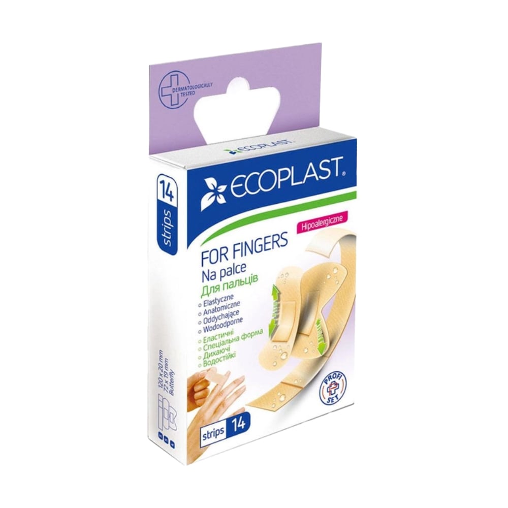 Набір медичних пластирів Ecoplast Для пальців, еластичних, 14 шт